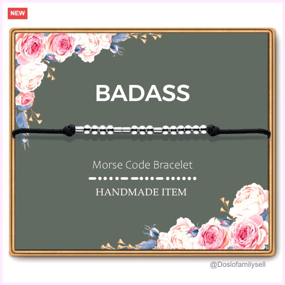 Morse Code Bracelet Adjustable Minimal Chic Frien… - image 1
